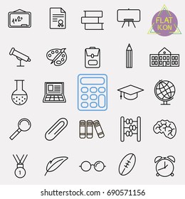 education line icon set