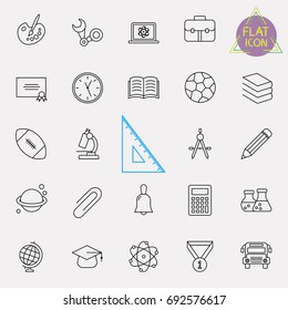 education line icon set