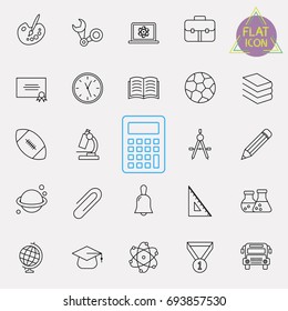 education line icon set