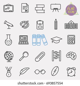 education line icon set