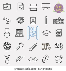 education line icon set