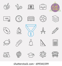 education line icon set