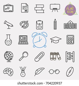 education line icon set