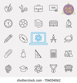 education line icon set