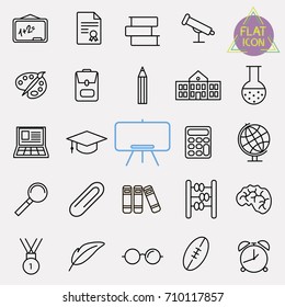 education line icon set