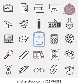 education line icon set