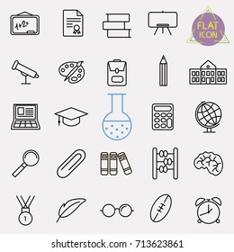 education line icon set