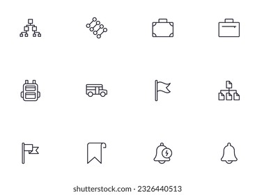 Education line icon set. Collection of high quality signs for web design, mobile app , UI design and etc. Outline icon of education, school, university, learning. 