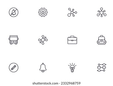 Education line icon set. Collection of high quality signs for web design, mobile app , UI design and etc. Outline icon of education, school, university, learning. 