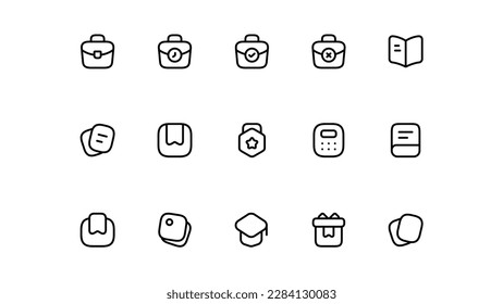 Education line icon set, eduction icons