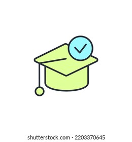 education line icon. Simple element illustration. education concept outline symbol design.