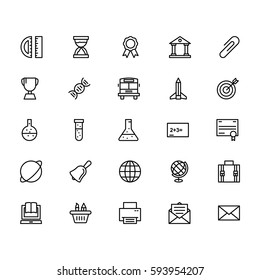 Education Line Icons

