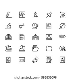 Education Line Icons 