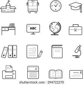 Education Line icons Vector Illustration