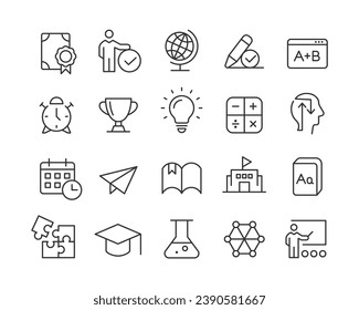 Education - Line Icons - Vector Icons Set