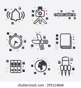 education line infographic illustration. Fully editable vector file