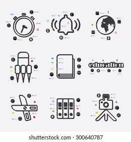 education line infographic illustration. Fully editable vector file