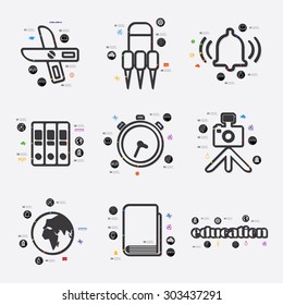 education line infographic illustration. Fully editable vector file