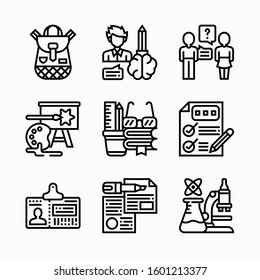 Education of Line vector icons