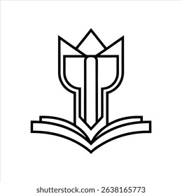 Education and Literature Icon Clean Line Art Vector