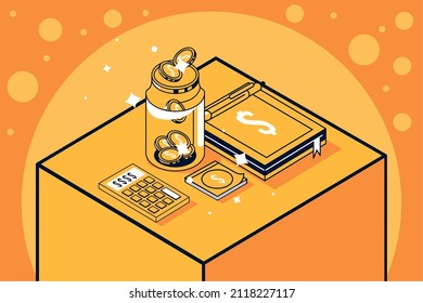education loans savings and calculator icons