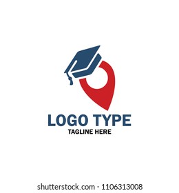 education - locator logo template