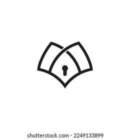 education lock security book symbol icon vector 