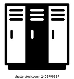 education lockers vector object illustration