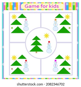 Education logic game for kids. Connect the details and geometric shapes. Preschool worksheet activity. 