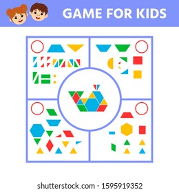 Education Logic Game Preschool Kids Connect Stock Vector (Royalty Free ...