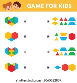 Education Logic Game Preschool Kids Kids Stock Vector (Royalty Free ...