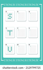 Education logic game for preschool kids for the development of logical thinking. Connect the details and colorful geometric shapes. Preschool worksheet activity. Children funny riddle entertainment