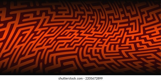Education logic, labyrinth line. Black square maze. Vector. Find the way, labyrinth riddle. Black, white geometric pattern. labyrinth design icon. Maze tangled lines. Thinking game banner