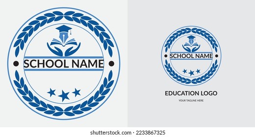 Education Logo In Adobe Illustrator. Professional logo design Illustrator vector file.