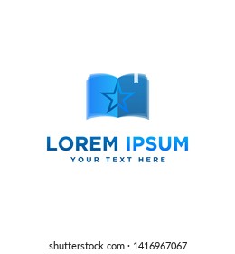 Education logo, book star simple modern concept. Can use for logo, icon, symbol, mascott vector