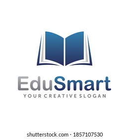 Logo educativo. Plantilla de vectores de diseño de logotipos de libro