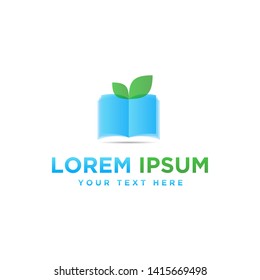 Education logo, books simple modern concept. Can use for logo, icon, symbol, mascott vector