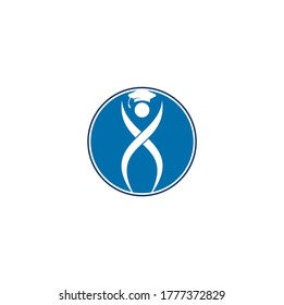 Concepto del logotipo educativo con tapa de graduación, plantilla de ilustración vectorial. Gente feliz salta con gorra de graduación.