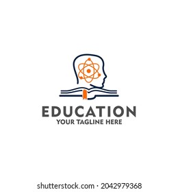 Concepto del logotipo educativo aislado en fondo blanco