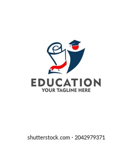 Education logo concept isolated in white background