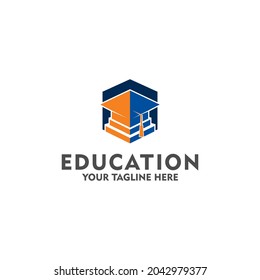 Education logo concept isolated in white background