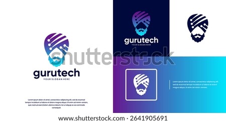 education logo with the concept of technology, digital media, smart system, graphic design template.