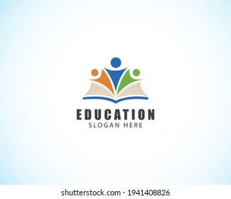 education logo education creative book illustration logo smart logo