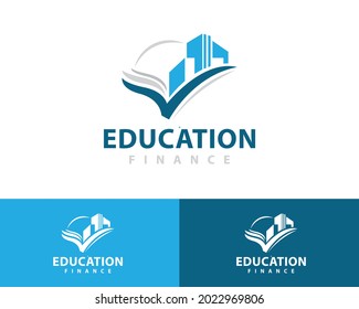 education logo creative concept book finance building