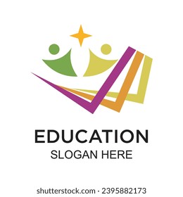Education logo desgn simple concept Premium Vector