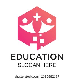 Education logo desgn simple concept Premium Vector