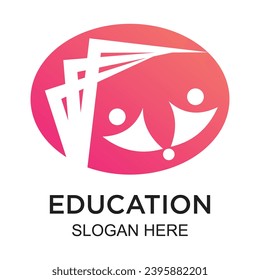 Education logo desgn simple concept Premium Vector