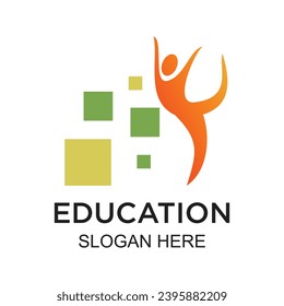 Diseño de logotipo educativo concepto simple Vector Premium