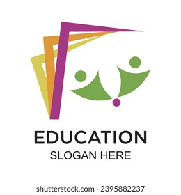 Education logo desgn simple concept Premium Vector