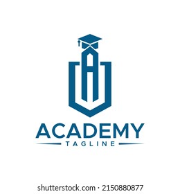 Education logo design, Academy logo, elegant, nice and simple